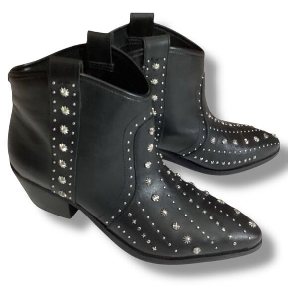 Y2K Sam Edelman Women's Brian Pointed-Toe Studded Ankle Booties - Picture 9 of 9